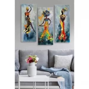 Image of MDF0035 Multicolor Decorative MDF Painting (3 Pieces)
