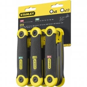 Image of Stanley 25 Piece Folding Torx Hexagon Allen Key Set