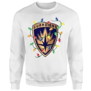 Image of Marvel Festive Crest Christmas Jumper - White - L