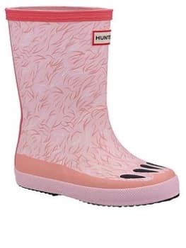 Image of Hunter Original Kids First Classic Polar Bear Wellington Boot - Pink, Size 8 Younger