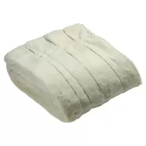 Image of Paoletti Empress Faux Fur Throw Polyester Cream 200 x 140cm