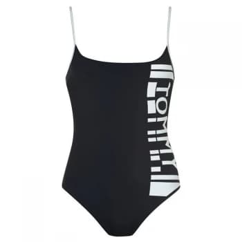 Image of Tommy Bodywear Bold Side Logo Swimsuit - Navy Blazer