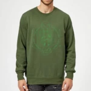 Image of Harry Potter Morsmordre Dark Mark Sweatshirt - Forest Green - L