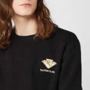Image of Harry Potter Ravenclaw Unisex Embroidered Sweatshirt - Black