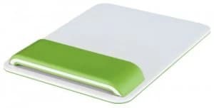 Image of Leitz Ergo WOW Mouse Pad with Adjustable Wrist Rest Green