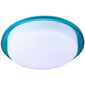 Image of Linea Verdace Tray Flush Ceiling Light Blue
