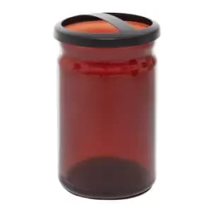 Image of Dark Red Glass Toothbrush Holder