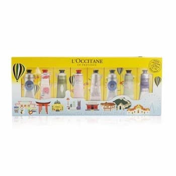 Image of L'OccitaneProvence Around The World Hand Cream Kit Of 8: (2xShea Butter + 1x Rose, Cherry Blossom, Lavender, Peony, Almond, Verbena) 30ml/1oz 8x30ml/1