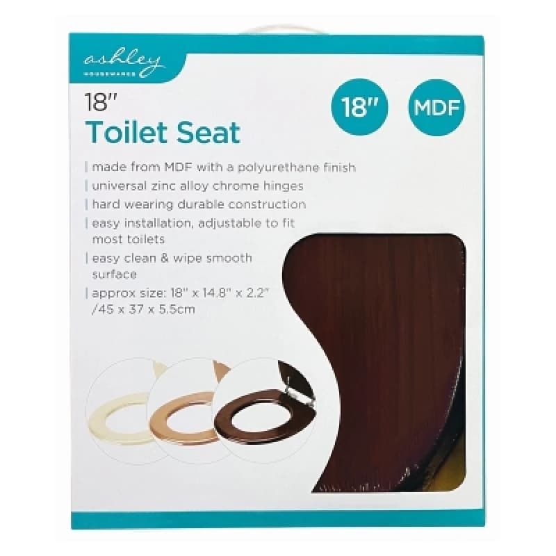 Image of Ashley 18" Toilet Seat - Mahogany