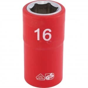 Image of Draper 1/2" Drive VDE Fully Insulated Hexagon Socket Metric 1/2" 16mm