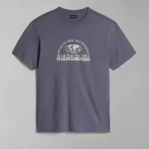 Image of Napapijri Macas Logo-Printed Cotton-Jersey T-Shirt - M