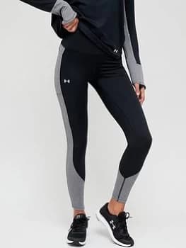 Image of Under Armour Training Cozy Blocked Leggings - Black/White Size XL Women