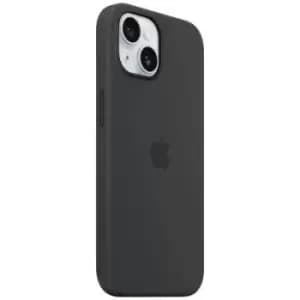 Image of Apple iPhone 15 Black Silicone Case with MagSafe