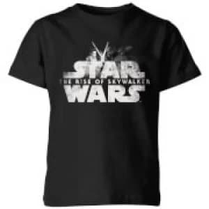 Image of Star Wars The Rise Of Skywalker Rey + Kylo Battle Kids T-Shirt - Black - 11-12 Years
