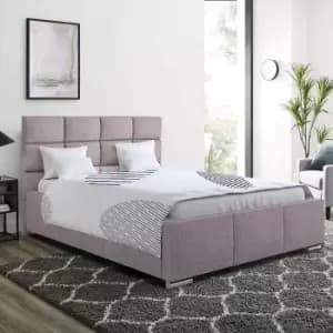 Image of Gerali Bed King Plush Velvet Pink