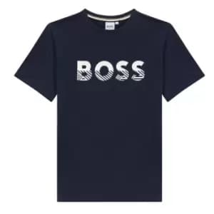 Image of Boss Boss Bold Logo T-Shirt Junior Boys - Blue