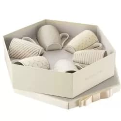 Image of Geometric Pastles 6 Mugs Hexagon Box