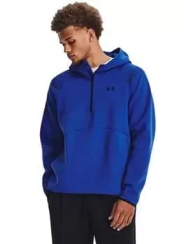 Image of Under Armour Mens Training Unstoppable Fleece Hoodie, Blue, Size L, Men