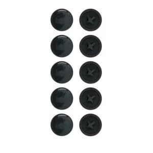 Image of B&Q Black Screw cap (Dia)4mm Pack of 20