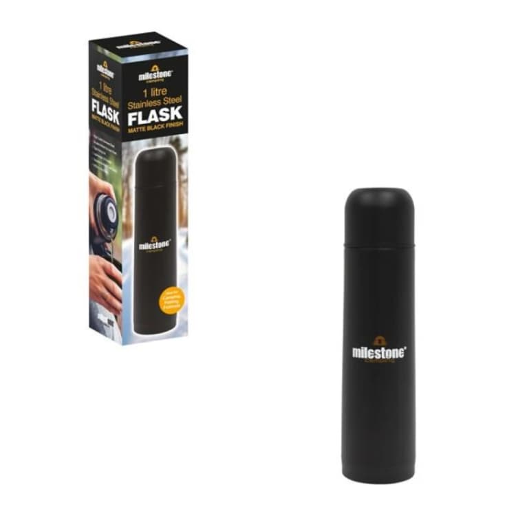 Image of Milestone 1L Stainless Steel Flask - Matte Black Finish 66040