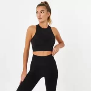 Image of Everlast High Neck Racer Sports Bra - Black