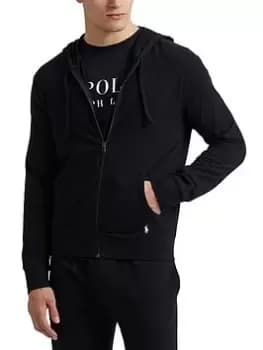 Image of Polo Ralph Lauren Lounge Zip Thru Hoodie, Black Size XL Men