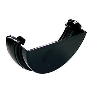 Image of FloPlast RE1B Round Line Gutter External Stopend - Black