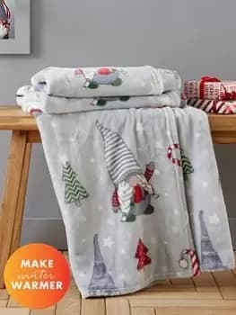 Image of Catherine Lansfield Christmas Gnomes Throw