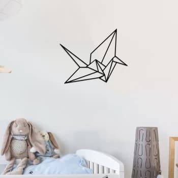 Image of Origami - Black Decorative Metal Wall Accessory
