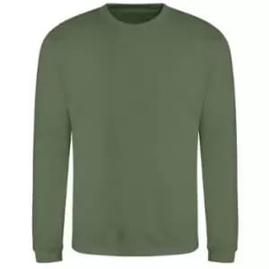 Image of AWDis Adults Unisex Just Hoods Sweatshirt (M) (Earthy Green)
