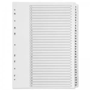 Image of Q Connect 1-31 White Board Indexes