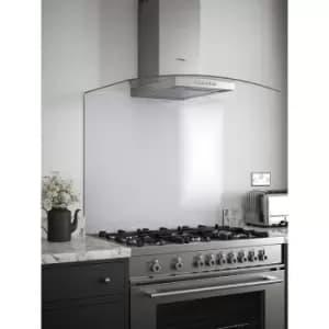 Image of Splashback - Platinum Glass Kitchen 900mm x 750mm - Silver