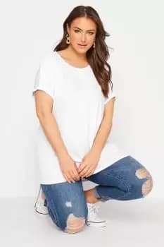 Image of Crochet Shoulder T-Shirt