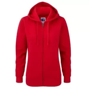 Image of Russell Ladies Premium Authentic Zipped Hoodie (3-Layer Fabric) (XL) (Classic Red)