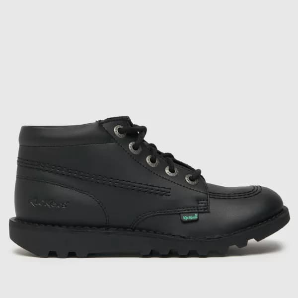 Image of Kickers Black kick hi vegan Boys Youth Boots