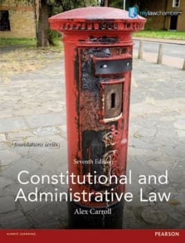 Image of Constitutional and Administrative Law by Alex Carroll Book