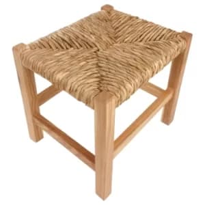 Image of Rustic Woven Raffia Stool 30cm