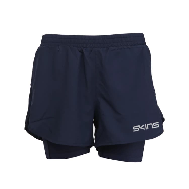 Image of Skins Sr3 Superpose Performance Shorts Womens - Blue Blue 8
