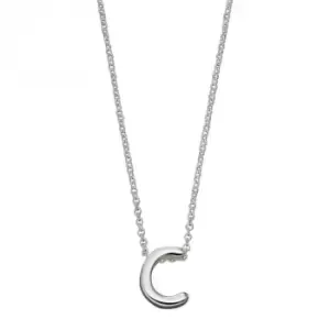 Image of Initial C Plain Silver Initial Necklace N4430