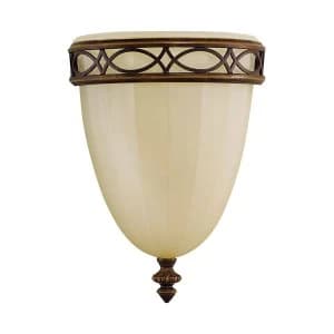 Image of 1 Light Indoor Wall Uplighters Walnut, E27