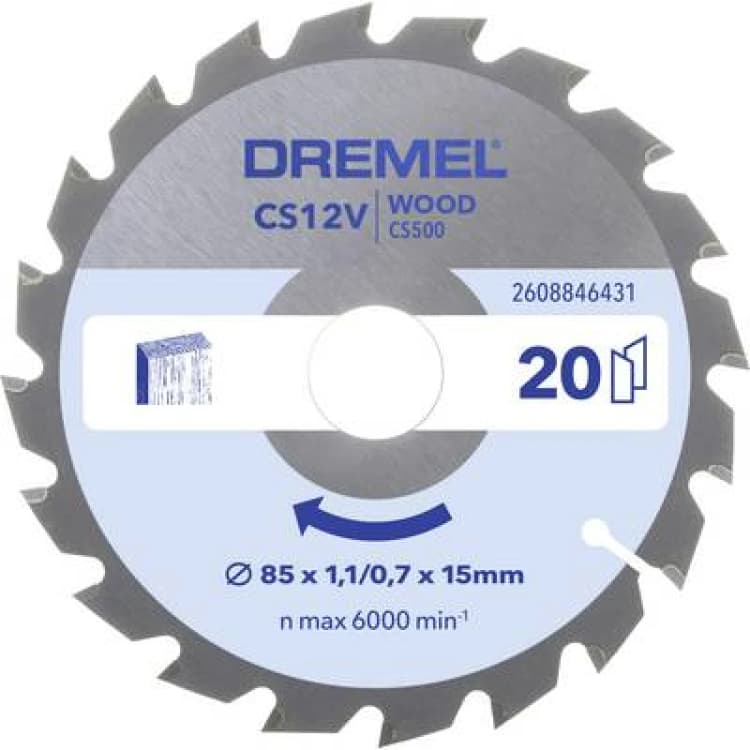 Image of Dremel DREMEL Holz Kreissaegeblatt 85mm CS500 2608846431 Circular saw blade 2608846431