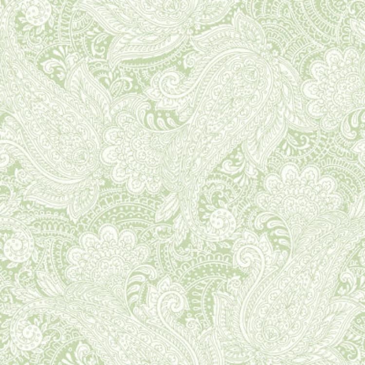 Image of Hoopla Walls Paisley Matt Wallpaper Mint