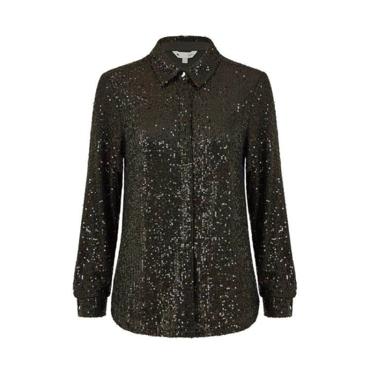 Image of Yumi Yumi Black Sequin Shirt Black 8