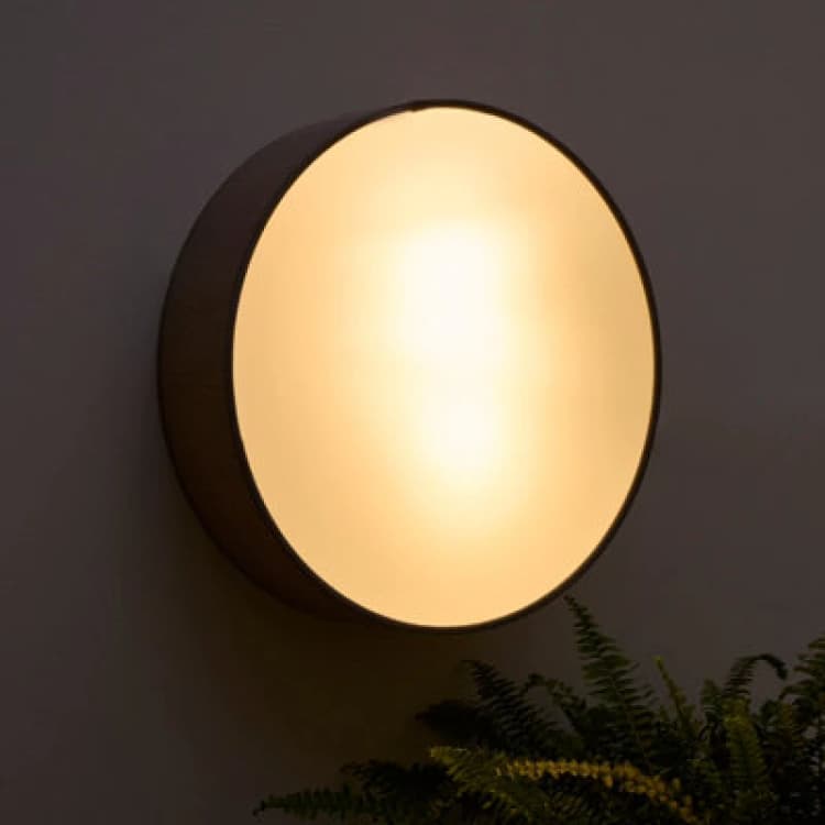 Image of K Living Crete 38Cm 2 Light Grey Velvet Drum Shade With Diffuser