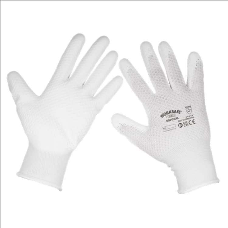 Image of Worksafe White Precision Grip Gloves X-Large- Pair SSP50XL