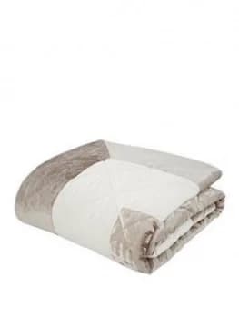 Image of Catherine Lansfield Lattice Cut Velvet Bedspread Throw