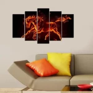 Image of 5M-74 Multicolor Decorative MDF Painting (5 Pieces)