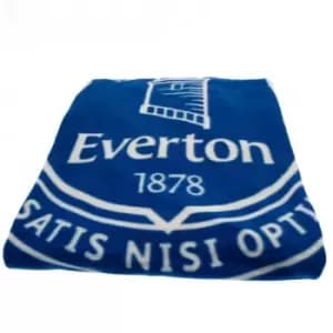 Image of Everton FC Fleece Pulse Blanket (One Size) (Blue/White)