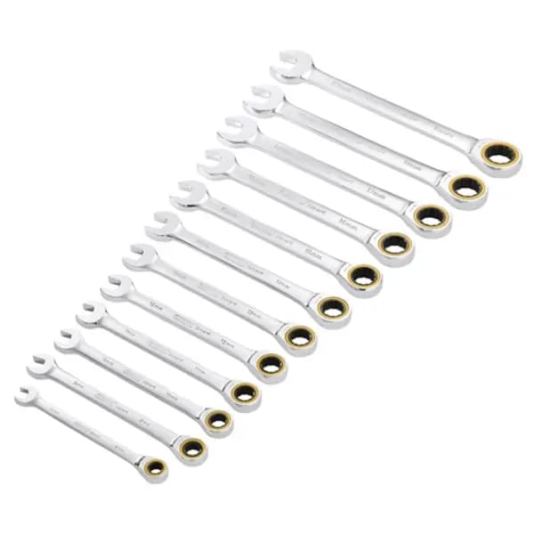 Image of Draper Expert HI-TORQ Metric Ratchet Combination Spanner Set (12 Piece)