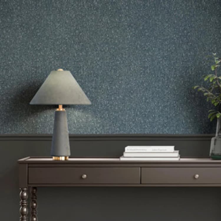 Image of Superfresco Easy Hearthbound Texture Archival Blue Wallpaper